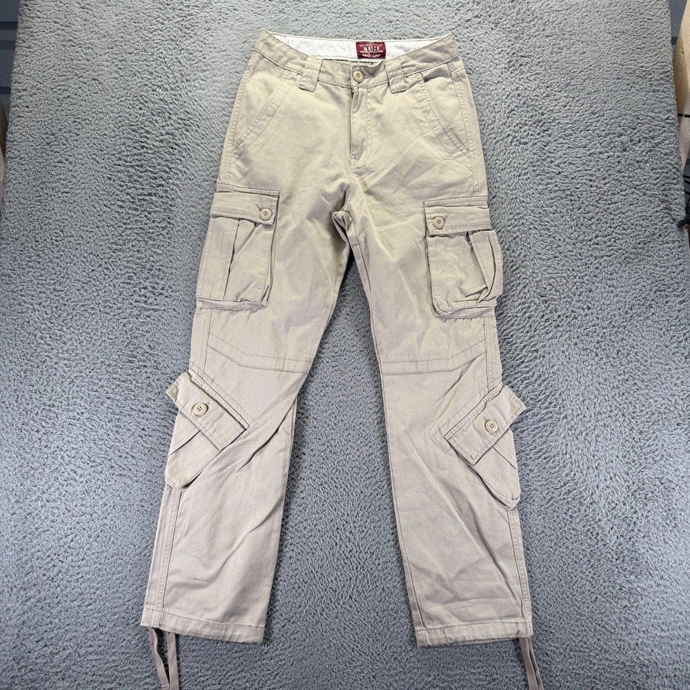 Match Pant Men's 30x30 Beige Cotton Cargo Straight Leg Utility Workwear Travel